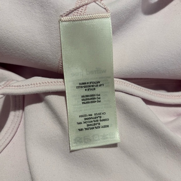 WILFRED FREE Sz 2XL Unitard in Baby Pink Stretchy Spaghetti Straps Square Neck - Picture 9 of 9